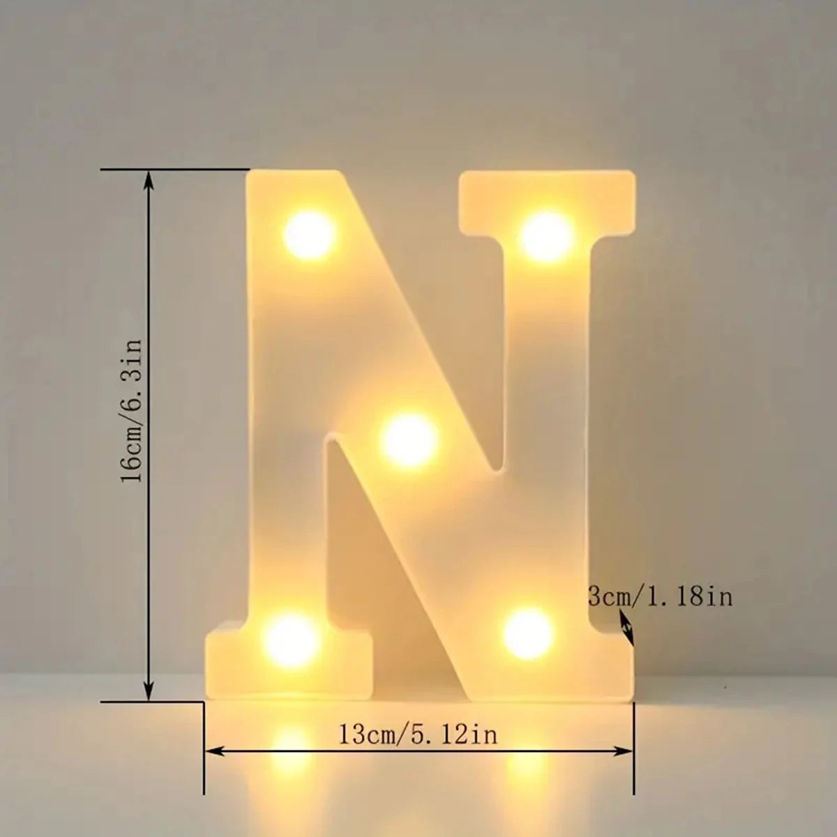 White LED Angel Night Light 6.3in (16 cm) Marquee Sign for Home, Wedding, Party & Christmas Decor