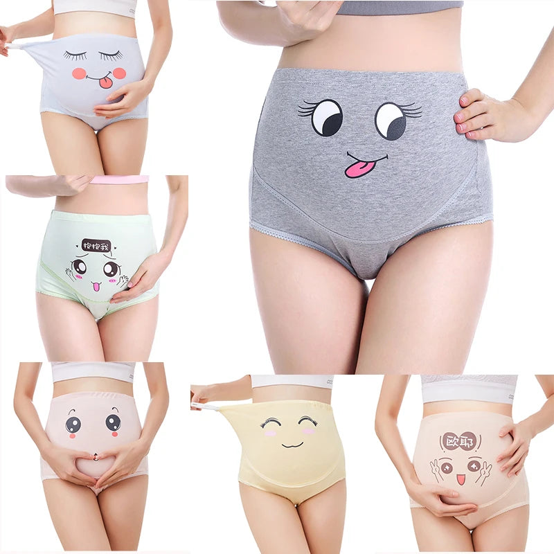 High Waist Cotton Maternity Panties for Pregnant Women, Abdominal Support Pregnancy Underwear