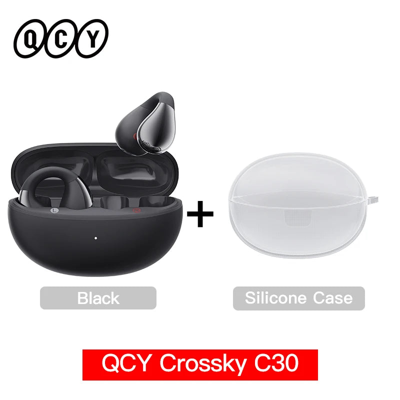 Open-Ear Ear Clip Bluetooth 5.4 Wireless Sports Earbuds – Dual-Connection, IPX4, 25H Battery