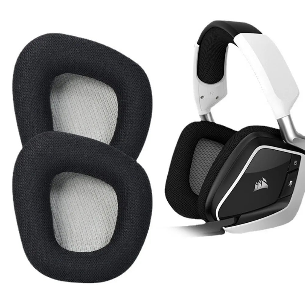 Replacement Memory Foam Mesh Ear Pads Cushion Covers – 1 Set for Wireless RGB Gaming Headsets