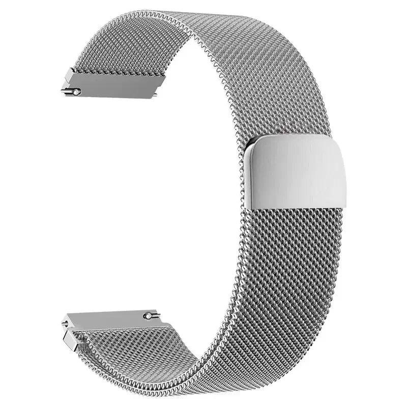 Stainless Steel Magnetic Milanese Loop Watch Band – 18/20/22mm Replacement for Smartwatches