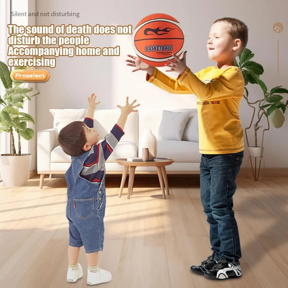 Silent Indoor Basketball - Low-Noise Sponge Training Ball, Size 7 (29.5 in / 75 cm)