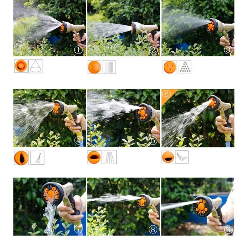 Heavy-Duty Metal Garden Hose Nozzle – Zinc Alloy Sprayer for Car Wash & Gardening