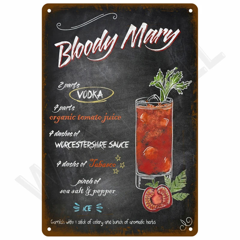 Retro Metal Wall Sign 20 x 30 cm (7.8 x 11.8 in) Vintage Tin Bedroom Wall Art