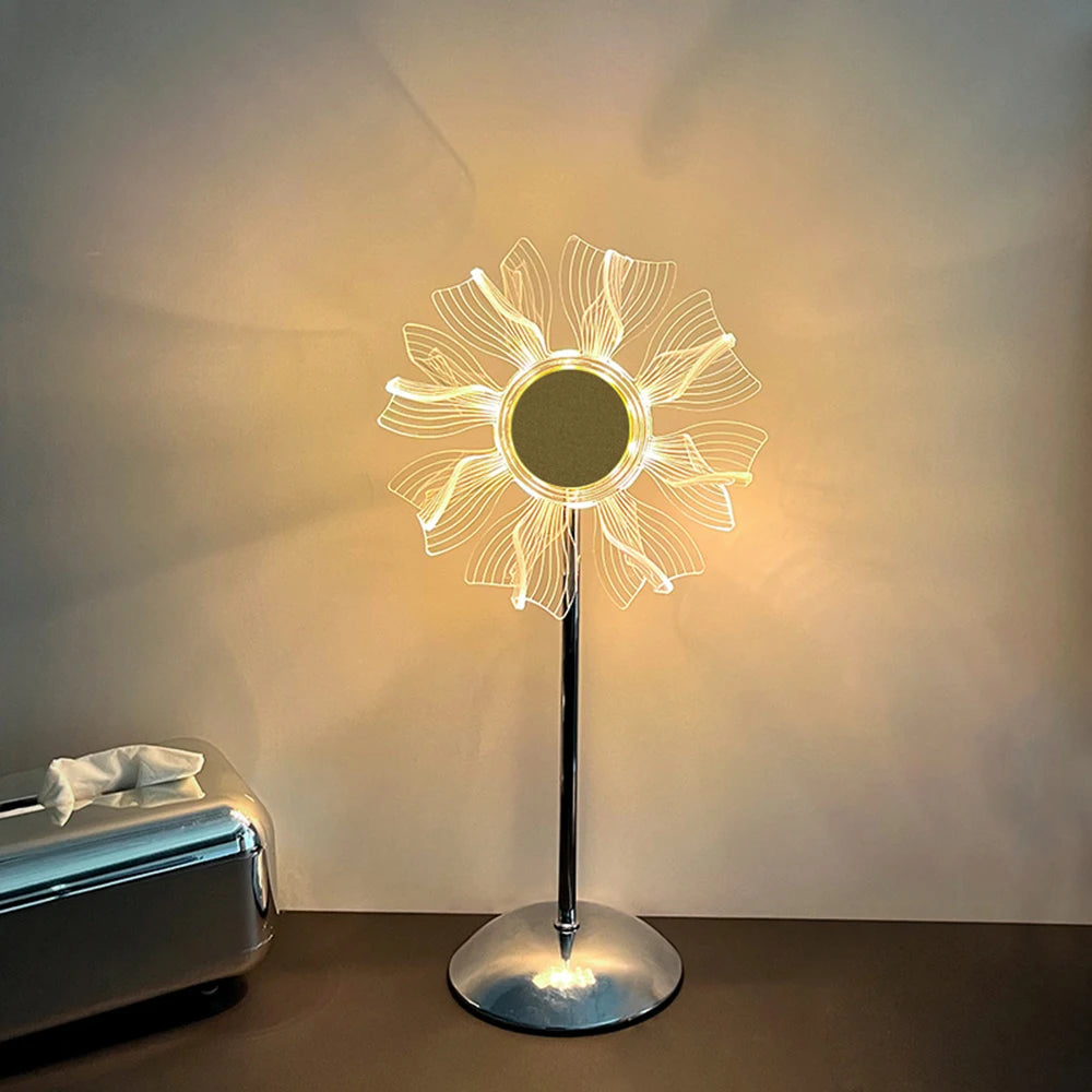 Sunset Projection Lamp USB LED Rainbow Night Light – Ambient Bedside & Photography Mood Light