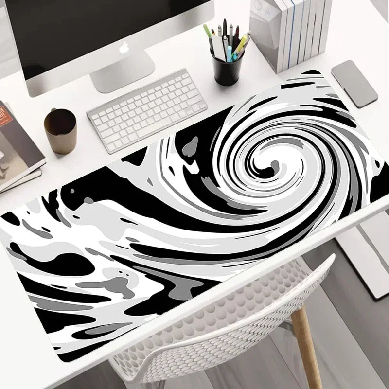 Large Gaming Mouse Pad 900 x 400 mm (35.4 x 15.7 in) XL Extended Non-Slip Rubber Base Stitched Edge – Abstract Desk Mat