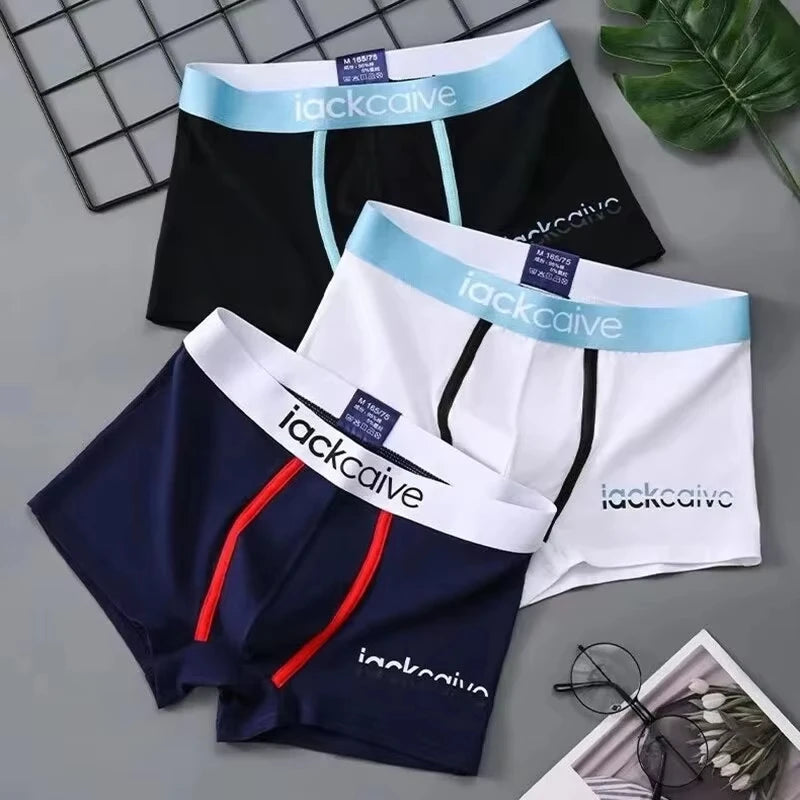 3-Pack Cotton Men's Boxers - Breathable Solid Underwear, Comfortable Fit (M-3XL)
