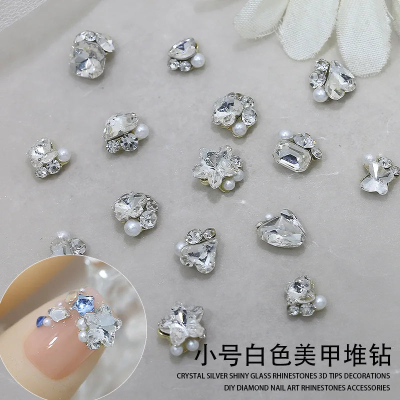 10-Pack Mini Nail Art Charms - Hearts, Butterflies view 5