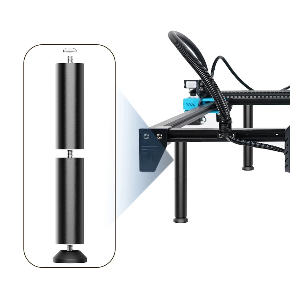 Heightening Column Kit 150mm (5.9 in) for Laser Engraver - Leg Extension & Rotary Support, Compatible with Most Machines