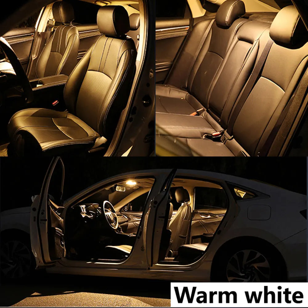 Interior Canbus LED Lighting Kit for Hyundai i10/i20/i30/i40/ix20/ix35/Tucson/Santa Fe — Dome Map Trunk LED Bulbs, Plug & Play, 12V, Error Free