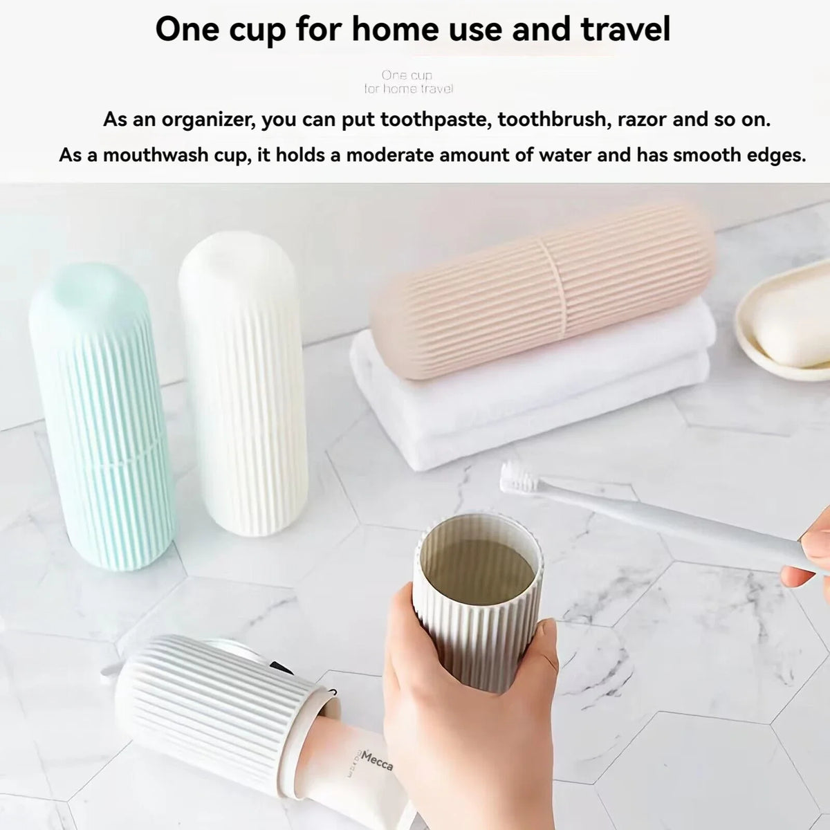 Travel Toothbrush & Toothpaste Case Portable Holder Storage Box 19.6 x 6 cm (7.7 x 2.4 in)