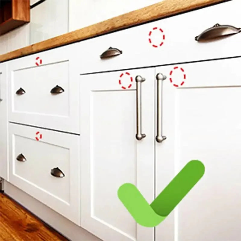 10-Pack Invisible Baby Cabinet Locks – No-Drill Adhesive Child Safety Locks for Drawers & Cabinets, White