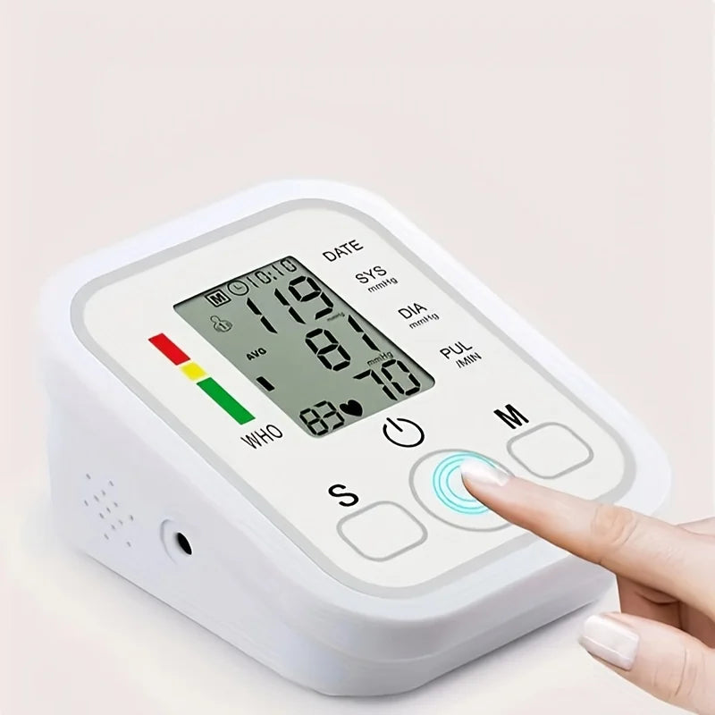 Digital Upper Arm Blood Pressure Monitor with Large LED Display Automatic Home BP Cuff