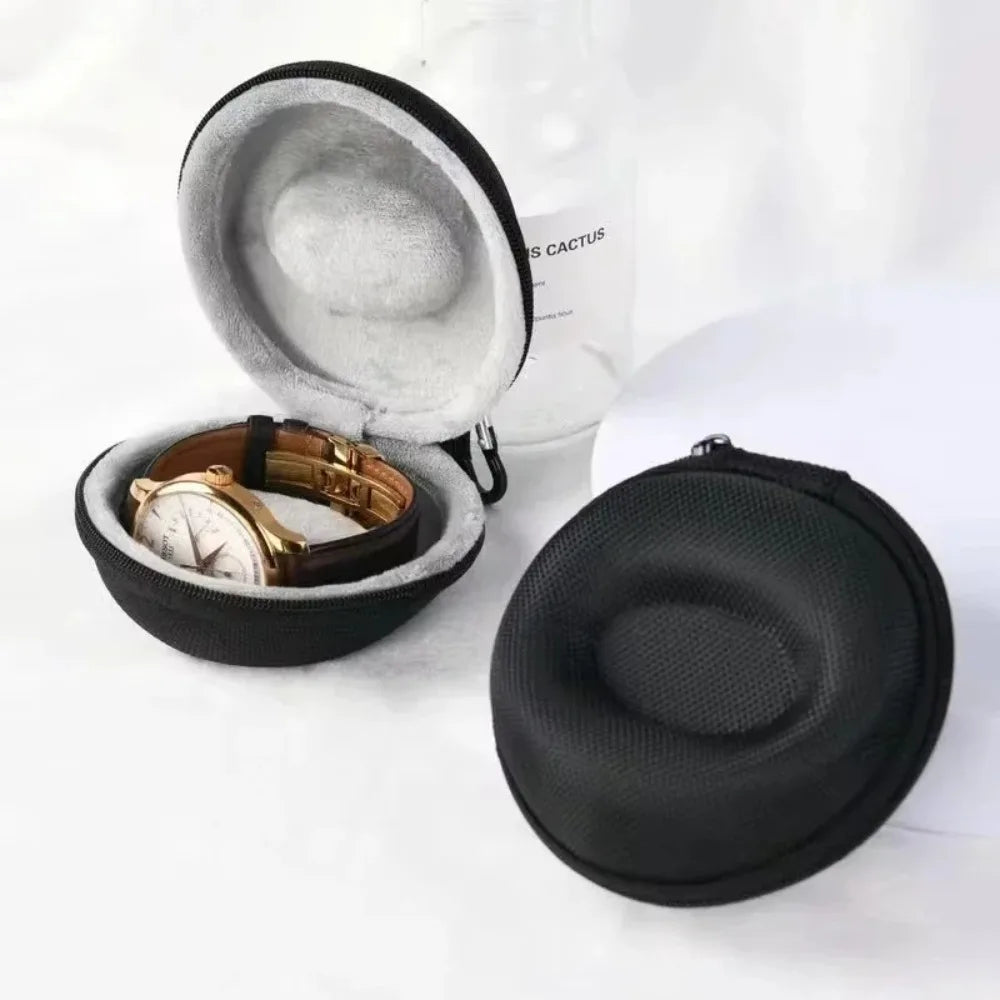 Portable EVA Single Watch Travel Case – Waterproof Zippered Watch Storage Organizer for Smartwatches