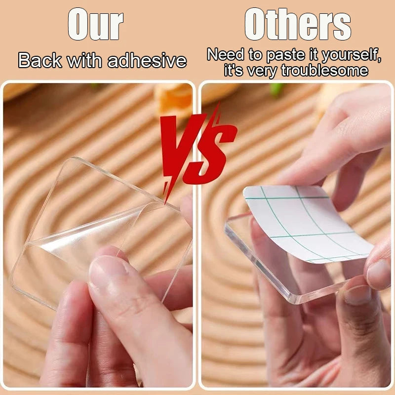 DIY Fridge Magnet Kit – 50 or 100 Pack Transparent Acrylic Magnets with Adhesive Backing (50 x 50 x 2 mm | 2.0 x 2.0 x 0.08 in)