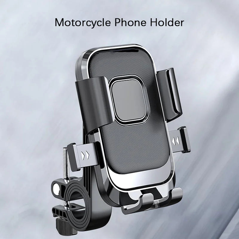 Motorcycle & Scooter Phone Mount, One-Hand Lock and 360° Rotating Bike Phone Holder