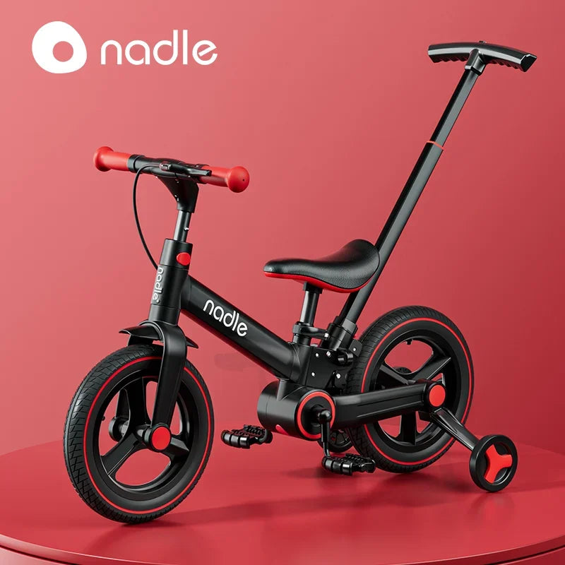 2-in-1 Kids Balance & Pedal Bike — Folding Convertible Bicycle, 12-Inch (30.5 cm) Wheels, Ages 1–6, Unisex