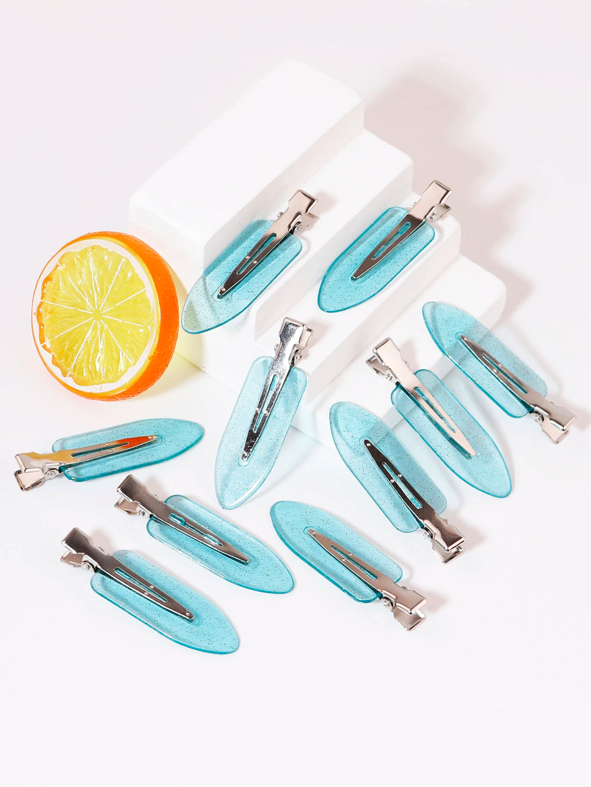 10-Pack Clear Seamless Hair Clips for Wigs and Makeup, Transparent Styling Facial Accessory Clips