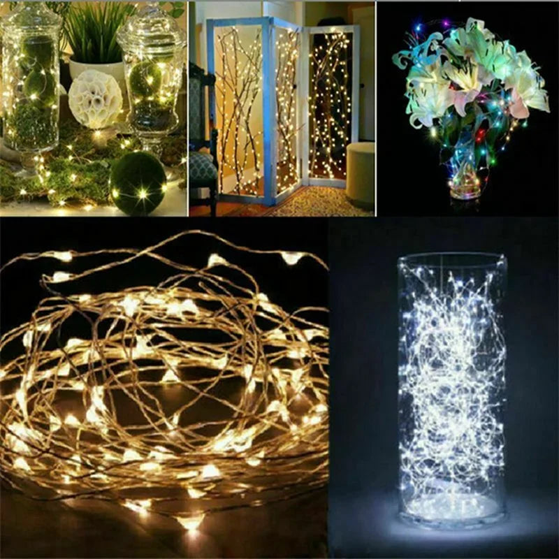 Button Cell LED Fairy String Lights - Battery Powered Micro LED Garland for Home, Bedroom, Garden, Wedding & Christmas Decor
