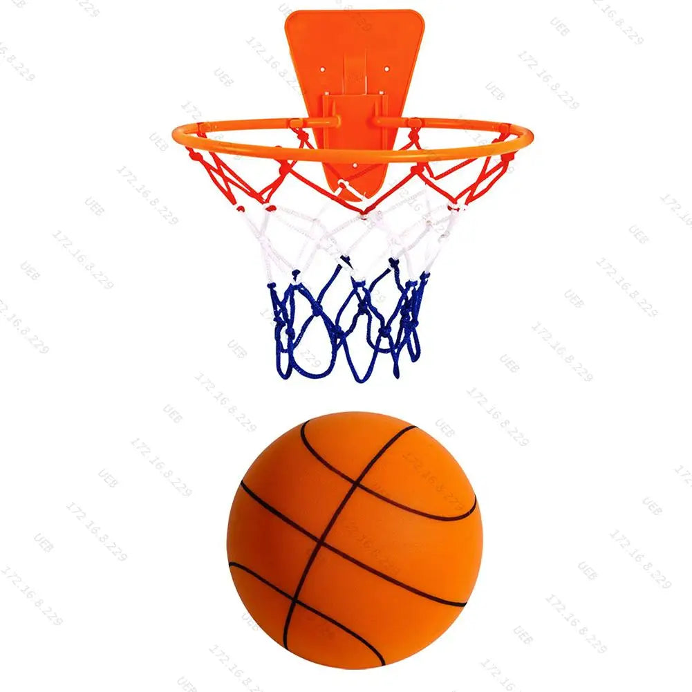 Kids Silent Foam Basketball — Indoor Squeezable Bounce Ball, Sizes 3/5/7