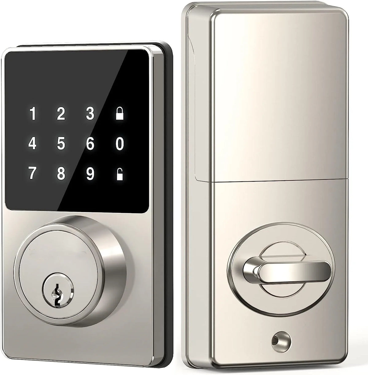Smart Touchscreen Deadbolt Lock – Keyless Entry, 50 User Codes, Auto-Lock, IP66 Waterproof, Fits 1.4–2.0 in (35–50 mm) Doors, Easy DIY Install
