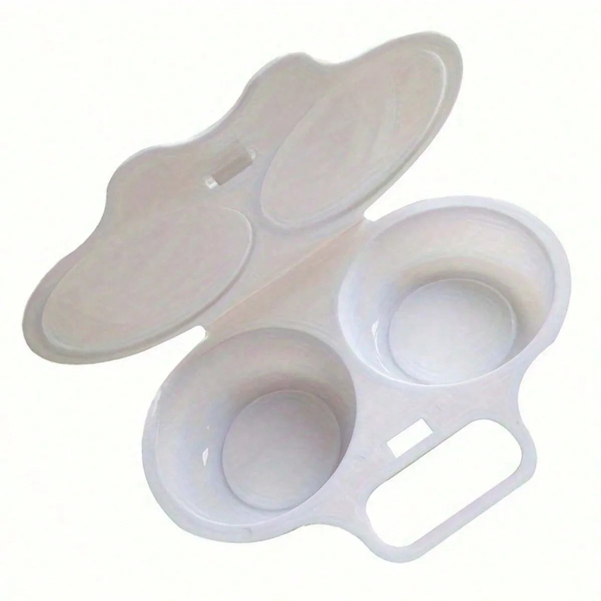 2-Cup Microwave Egg Poacher - BPA-Free Non-Stick Double Egg Cooker & Steamer for Quick Breakfast