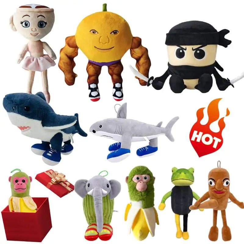 Tungsahur Italian Meme Plush Pillow Doll 9.8 x 5.1 in (25 x 13 x 13 cm) Soft Stuffed Cartoon Collectible