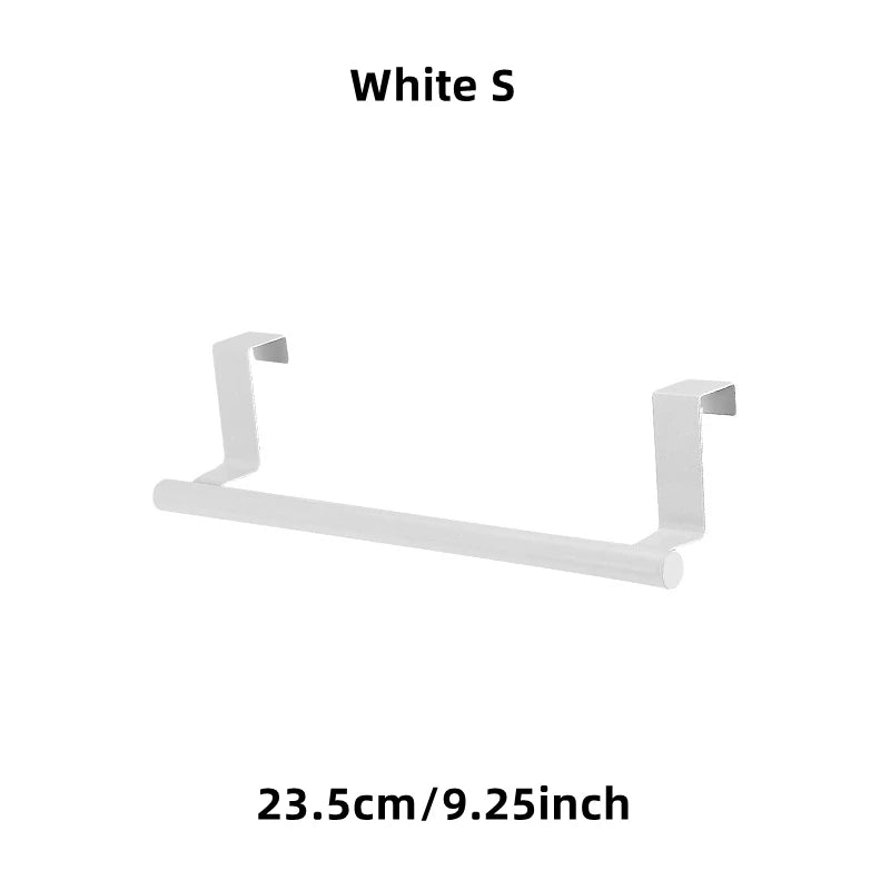 Over-Door Stainless Steel Towel Rack – Hanging Towel Bar for Bathroom & Kitchen Cabinets, 23.5 x 6.2 cm (9.25 x 2.44 in) or 36 x 6.2 cm (14.17 x 2.44 in), 1/2-Pack