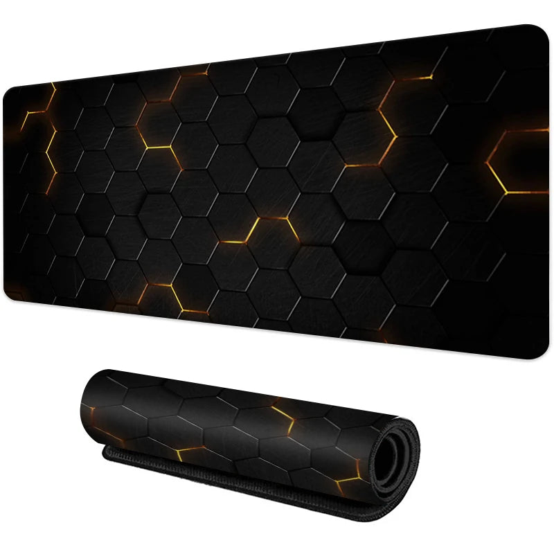Large Gaming Mouse Pad Red Blue Gradient Non-Slip Rubber Sewn Edge Desk Mat for Keyboard & PC