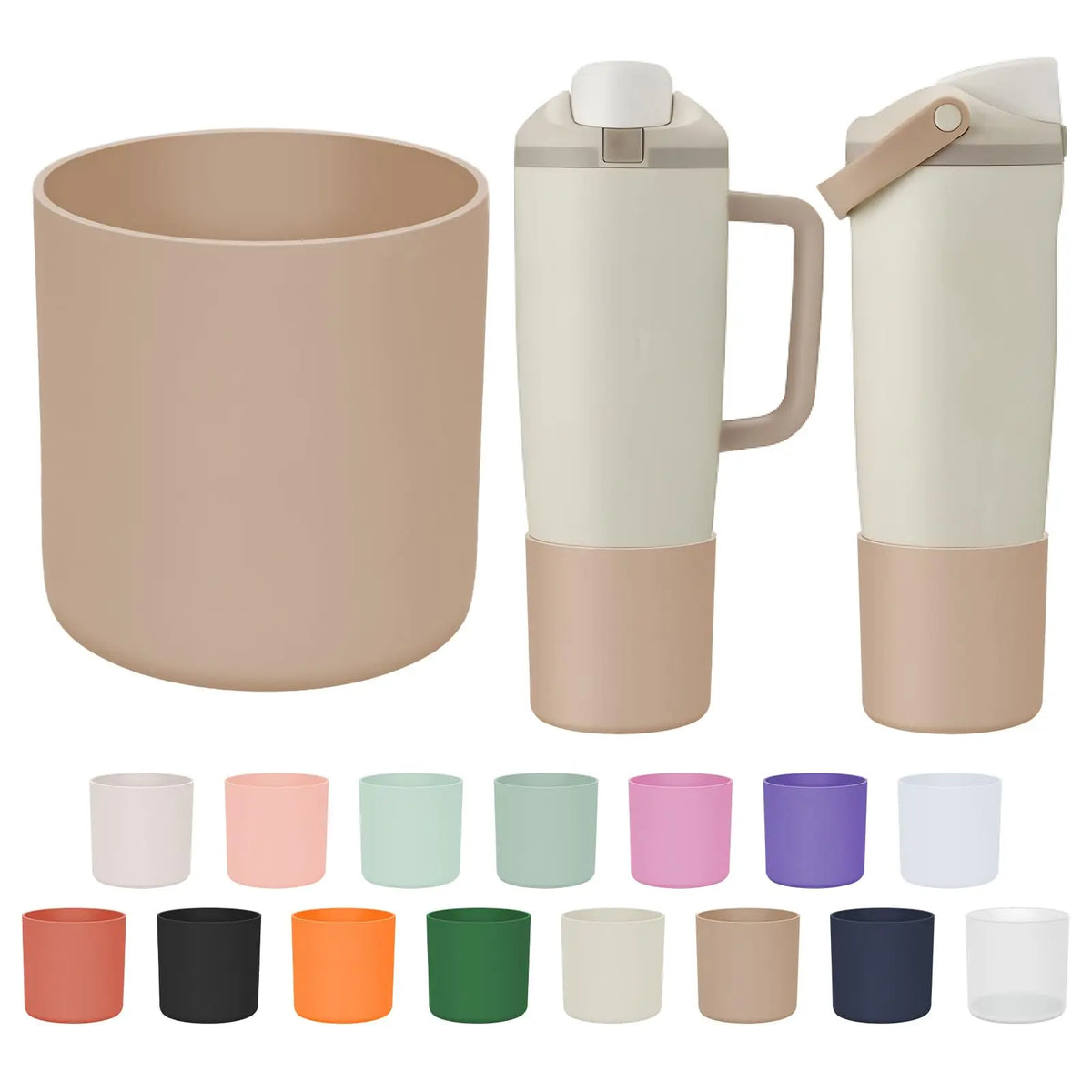 Silicone Protective Boot Sleeve for 30 oz (887 ml) & 40 oz (1.18 L) Tumbler Bottles, Anti-Slip Full-Bottom Cover