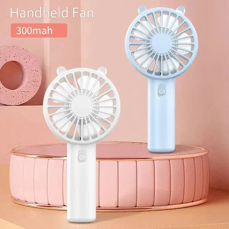 Mini USB Rechargeable Handheld Fan, Silent Portable Cooling Fan for Eyelash Makeup, Desk & Outdoor (6.30 x 3.15 x 1.97 in / 16 x 8 x 5 cm)