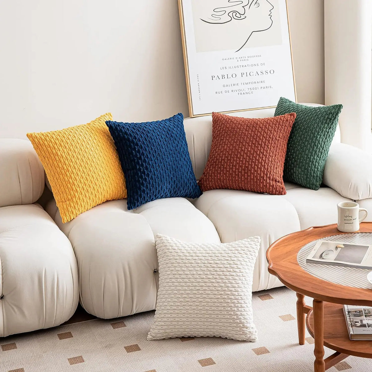 Decorative Cushion Cover 45x45 cm (18x18 in) Sofa Throw Pillow Cover for Living Room Home Decor