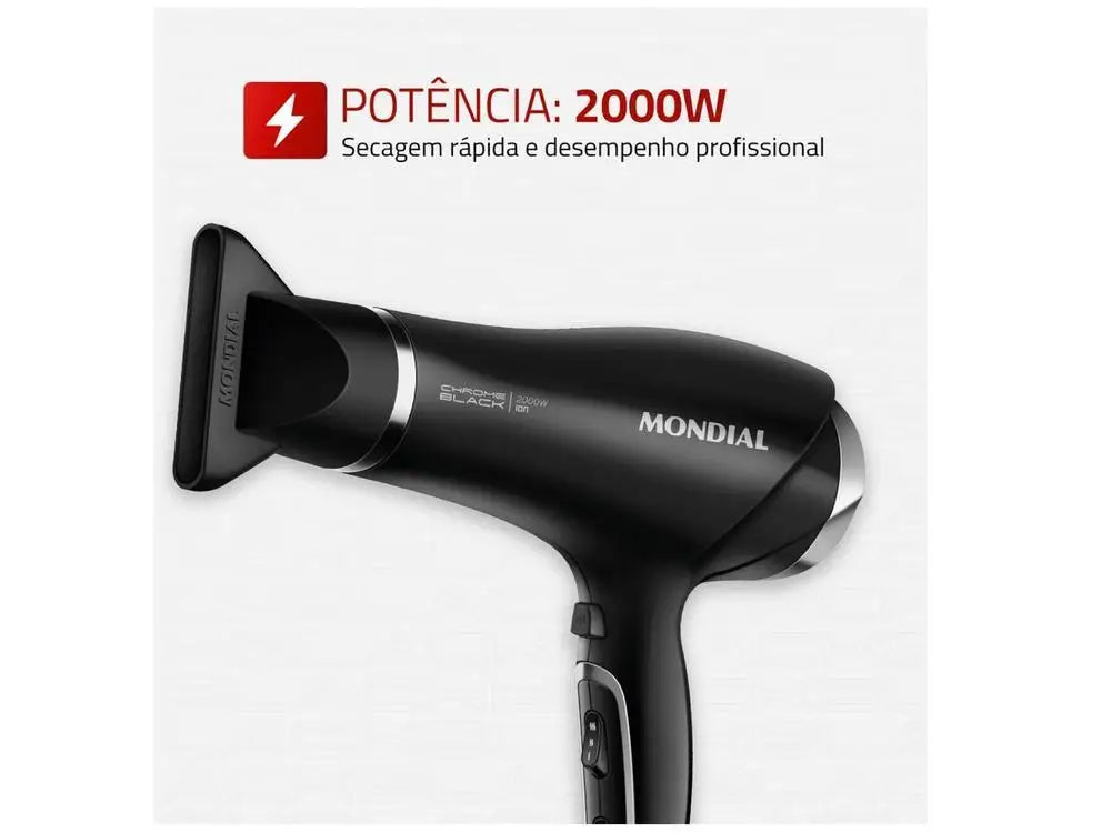 Tourmaline Ionic Hair Dryer 2000W - Ceramic Blow Dryer, 110V, Black
