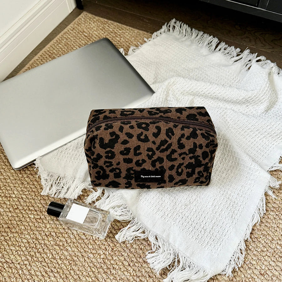 Leopard print makeup bag, view 5