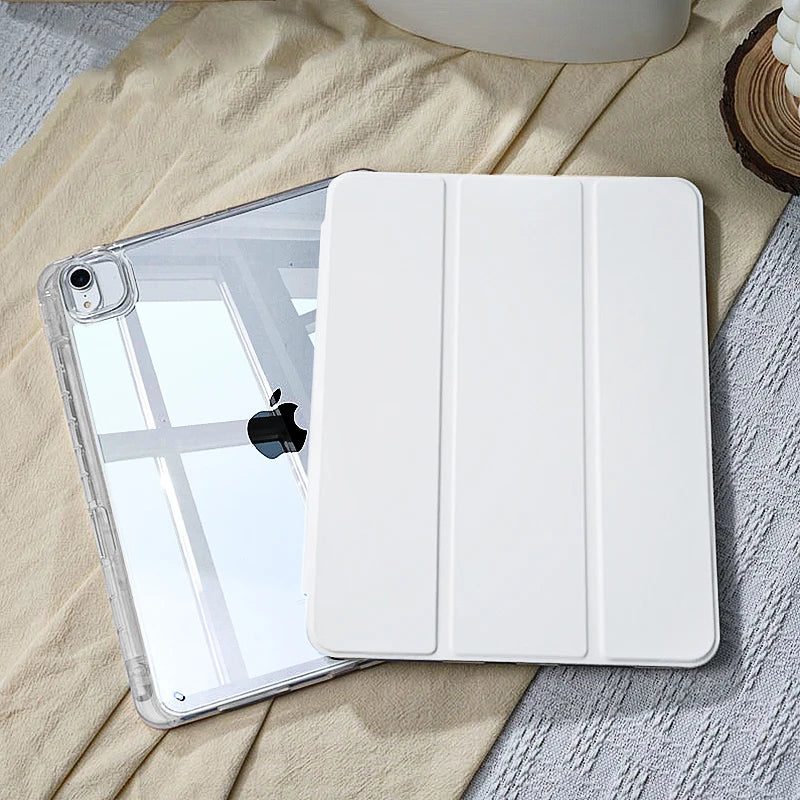 Universal iPad Case — Magnetic Detachable Cover & Shockproof Acrylic Shell with Stand for iPad Air 11, iPad Pro 11/12.9, iPad Mini, iPad 10.9/10.2
