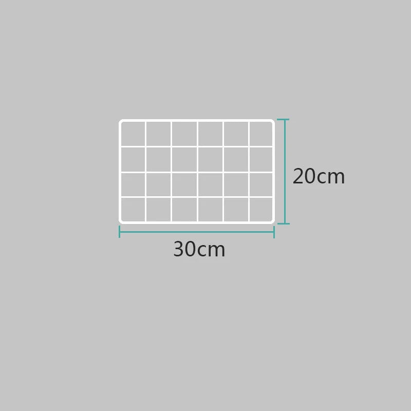 Wall Mounted Wire Grid Organizer with Removable Baskets, Hooks and Shelves, Iron Mesh Storage Panel