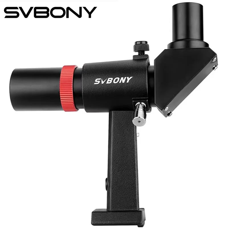 6x30 Right-Angle Correct-Image Finderscope for Telescopes — 90° Optical Dot Viewfinder