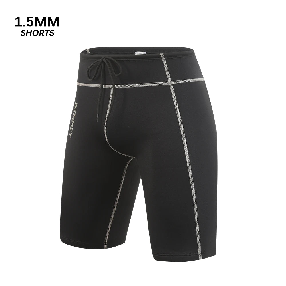 Men's Short Neoprene Wetsuit - Jacket or Pants 1.5mm / 3mm Front-Zip Split Sleeve for Surfing, Diving & Spearfishing