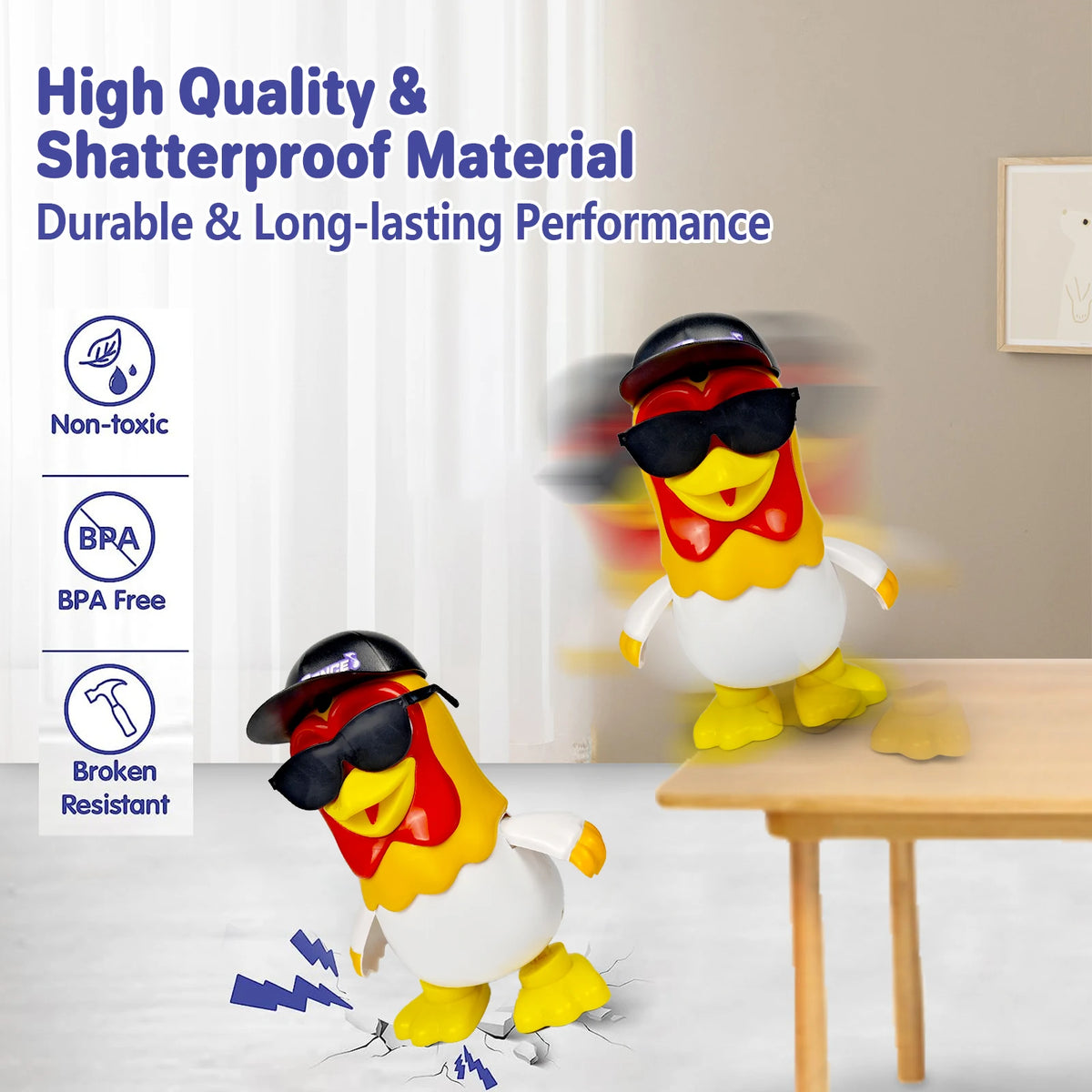 Dancing Musical Chicken & Penguin Toy for Kids, Interactive Singing Dance Baby Toy Gift – Ages 3-6