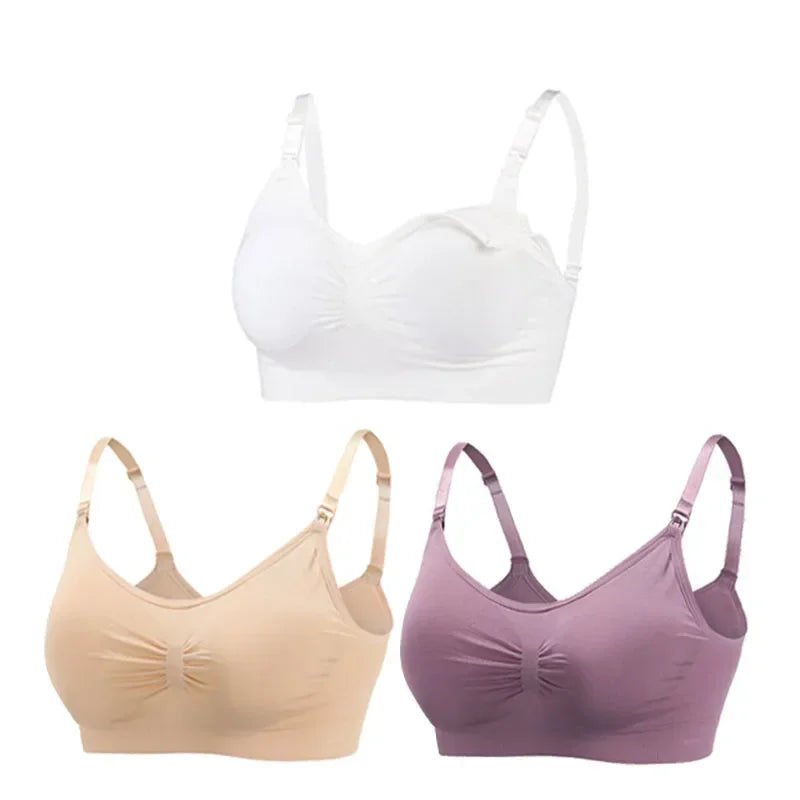 3-Pack Maternity Nursing Bras – Soft Wire-Free Breastfeeding Bra for Pregnancy & Nursing
