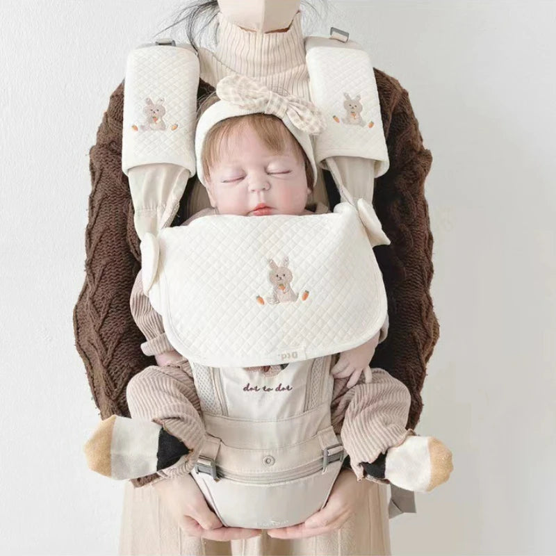 3-Pack Waterproof Muslin Cotton Baby Bibs & Burp Cloths Shoulder Pad Bite Cushion