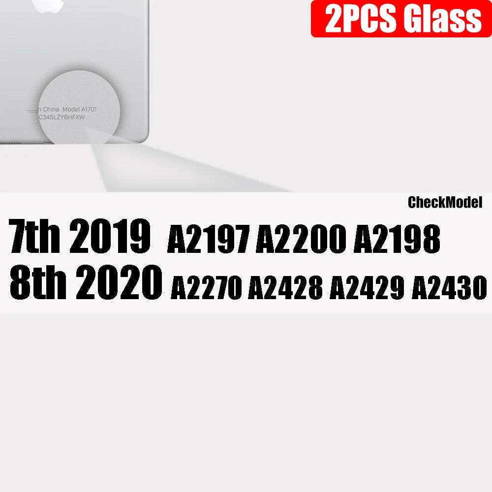 FanzyMarket 2-pack tempered glass screen protector for iPad, clear, anti-fingerprint, case-friendly for 11-inch, 10.5-inch, 9.7-inch iPads