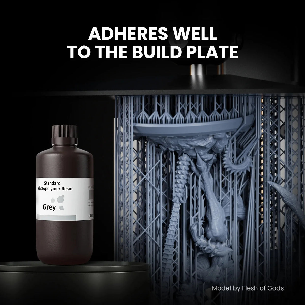UV 3D Printing Resin 405nm, ABS-like, Water Washable, 8K Compatible for MSLA/DLP/LCD Printers