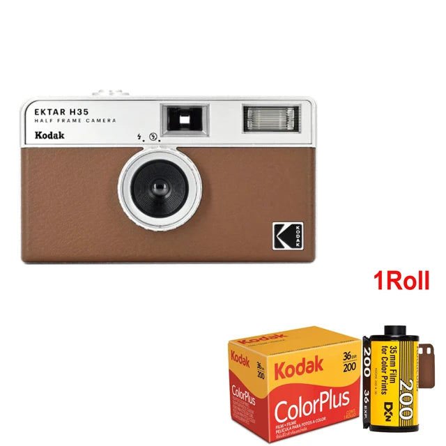 35mm Half Frame Film Camera with Built-in Flash — Reusable Pocket Retro Camera, Ideal Gift