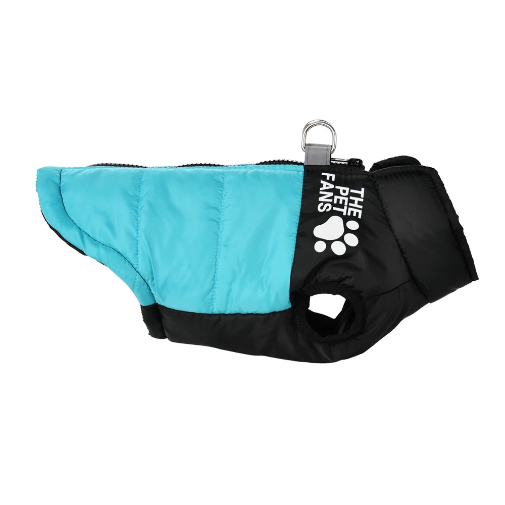 Waterproof Windproof Dog & Cat Jacket – Warm Winter Pet Coat XS-6XL with D-Ring Leash Attachment