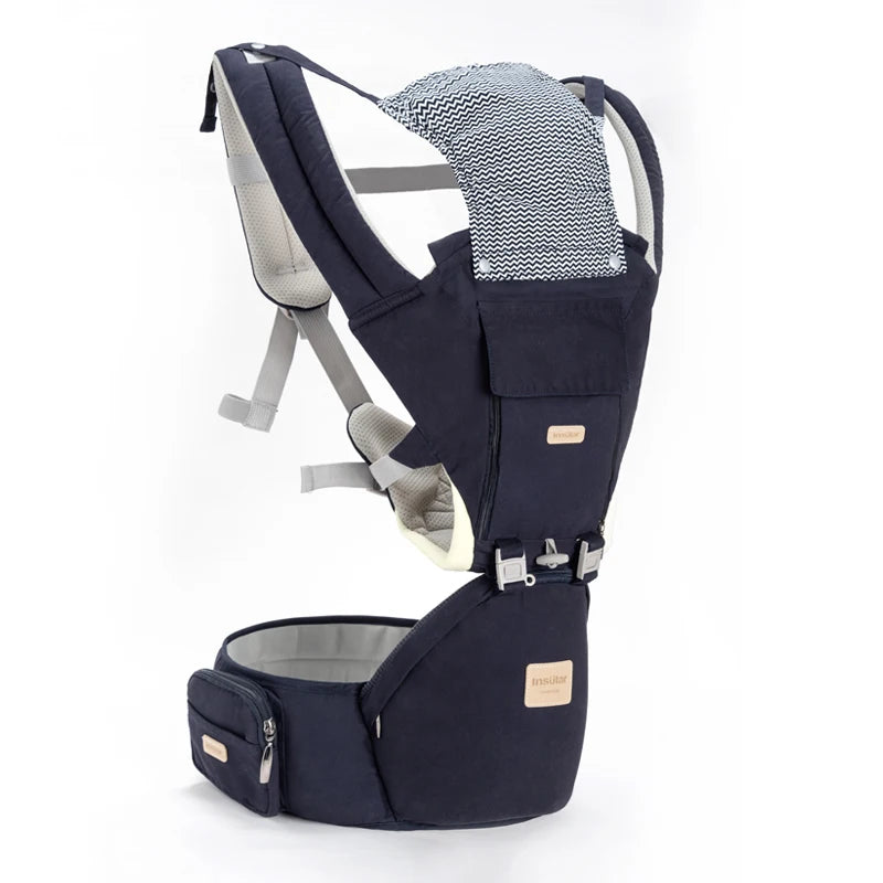 Ergonomic Baby Carrier Hipseat Sling 0-36 Months Front, Back & Side Carry Travel Wrap