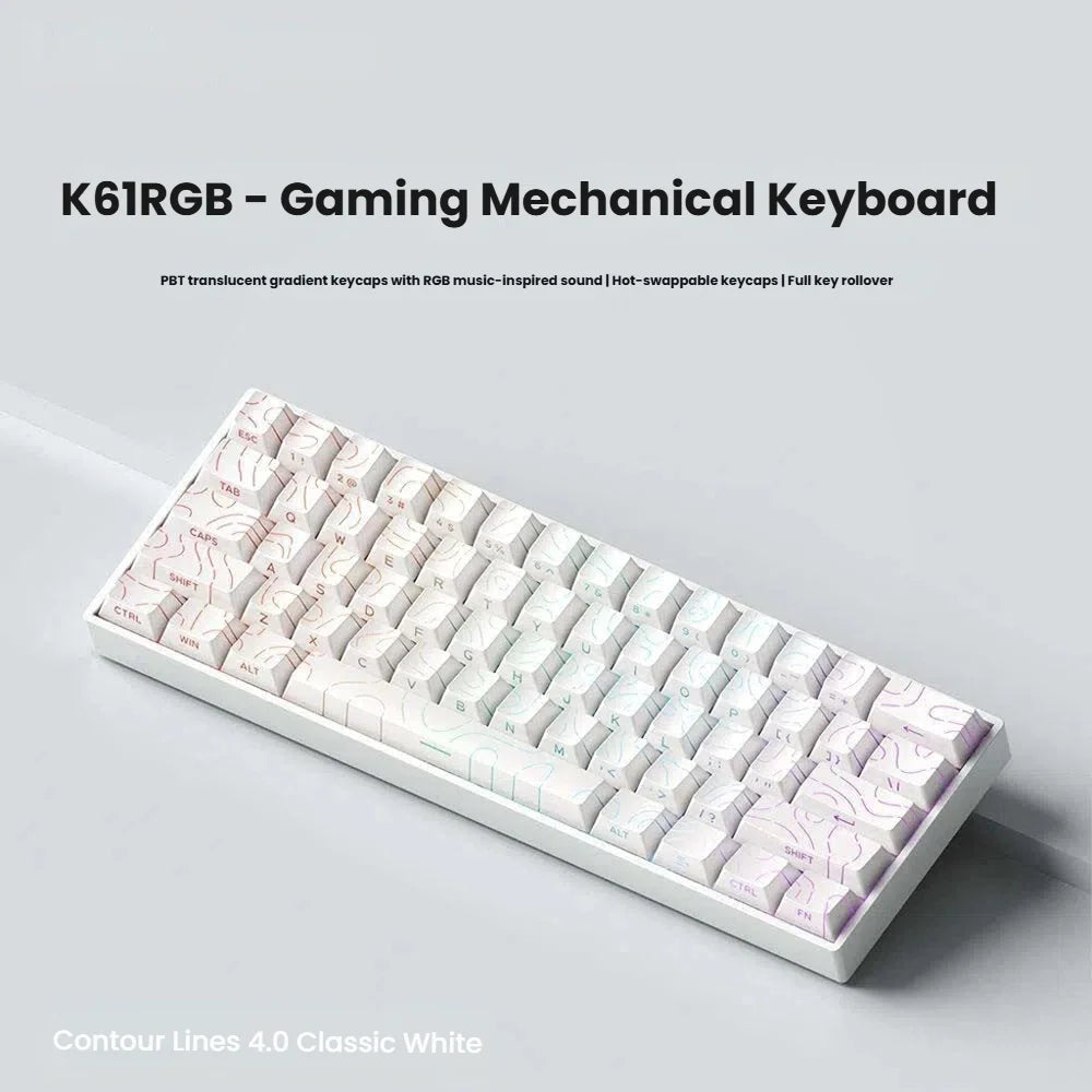 Mini USB Wired Hot-Swappable Mechanical Gaming Keyboard with Detachable Cable