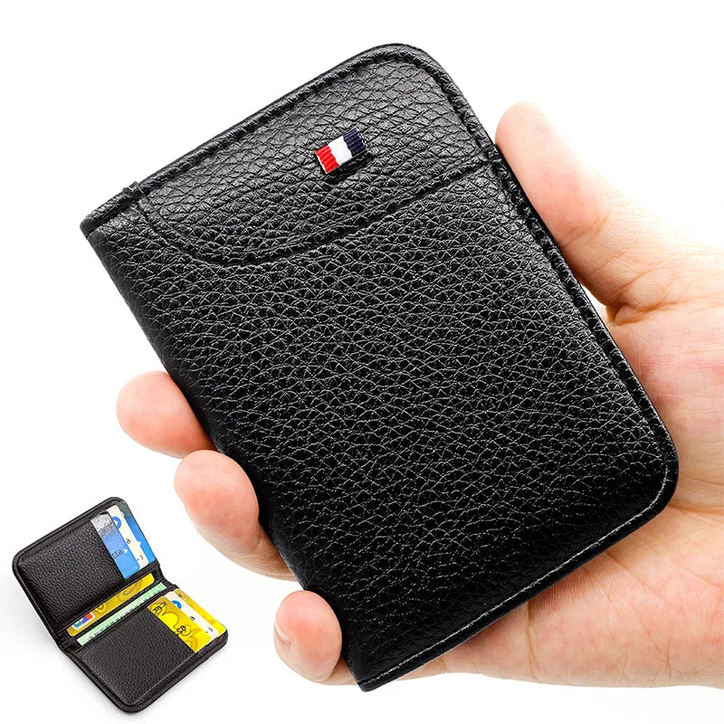 Slim PU Leather Card Holder Wallet – Mini Credit Card Wallet with 9 Card Slots (8 x 11 cm / 3.15 x 4.33 in)