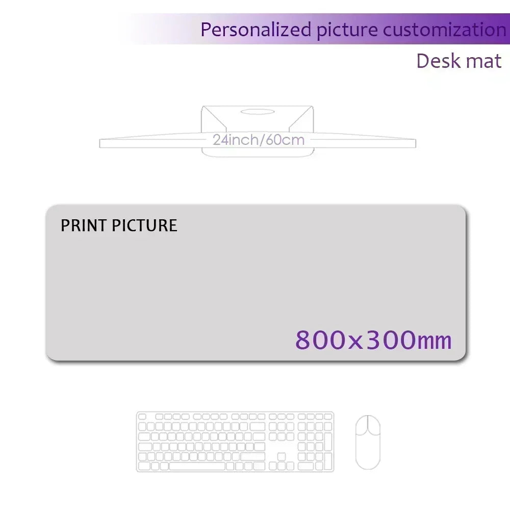 Custom Gaming Desk Mat – Personalized HD Mouse Pad Playmat, Multiple Sizes up to 1000x500mm (39.4x19.7 in) Non-Slip Rubber