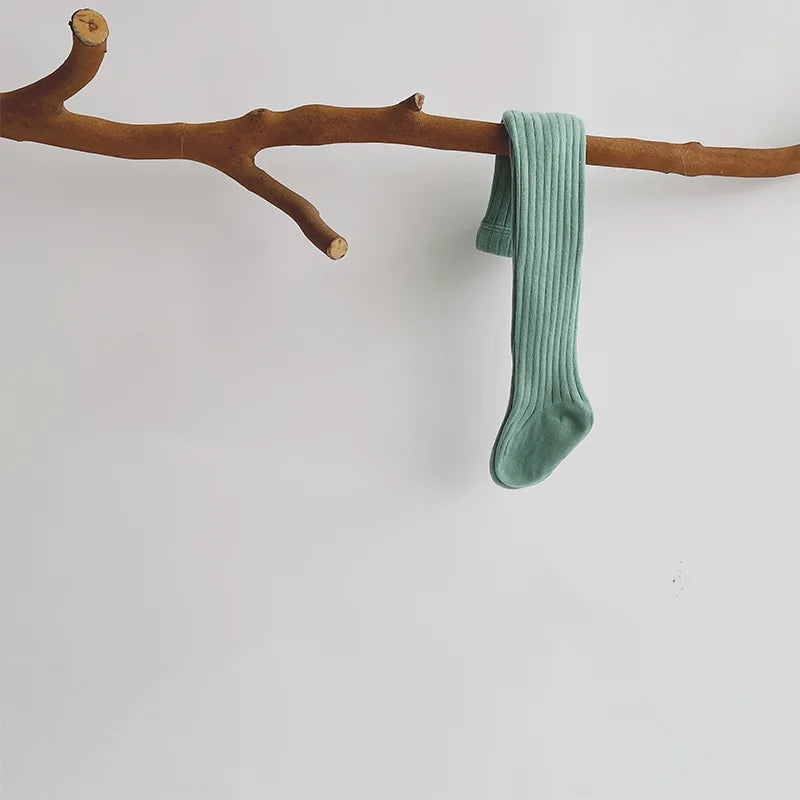 Baby Girl Cotton Tights - Knitted Infant & Toddler Pantyhose, Soft Stockings for Newborns & Kids